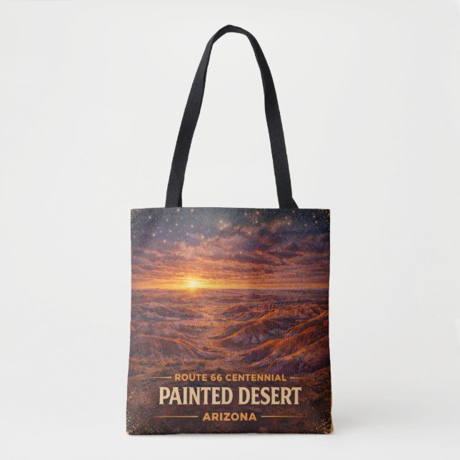 Route 66 Centennial Painted Desert Horizon Tote Bag (Front)