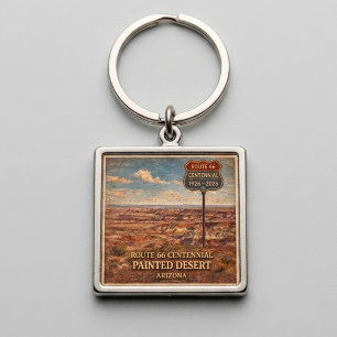 Route 66 Centennial Painted Desert Keepsake Key Ring