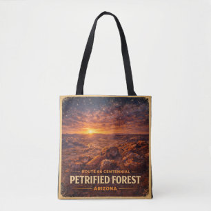 Route 66 Centennial Petrified Forest Horizon Tote Bag