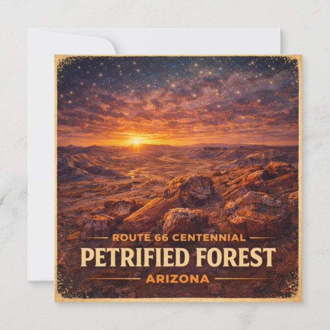 Route 66 Centennial Petrified Forest Stationery (Front)