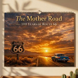 Route 66 Centennial Vintage Mother Road Americana Calendar