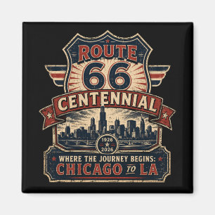 Route 66 Chicago Centennial Souvenir Magnet