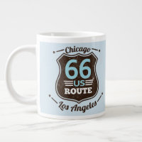 Route 66 Chicago to Los Angeles Vintage Style Mug