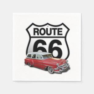 Route 66 Classic Car Napkin