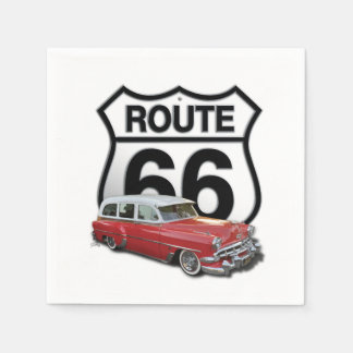 Route 66 Classic Car Napkin