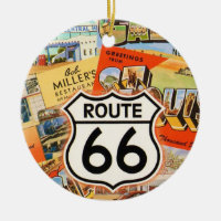 Route 66 Colourful Postcard