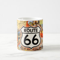  Route 66 Colourful Postcard