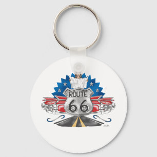 Route 66 Cowgirl Keychain
