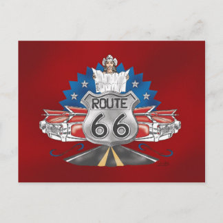 Route 66 Cowgirl Postcard