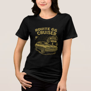 Route 66 Cruiser: Reviving the Vintage Ride Tri-Blend Shirt