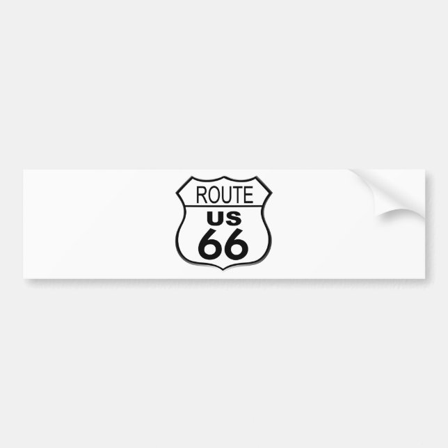 Route 66 {customise your background) bumper sticker (Front)