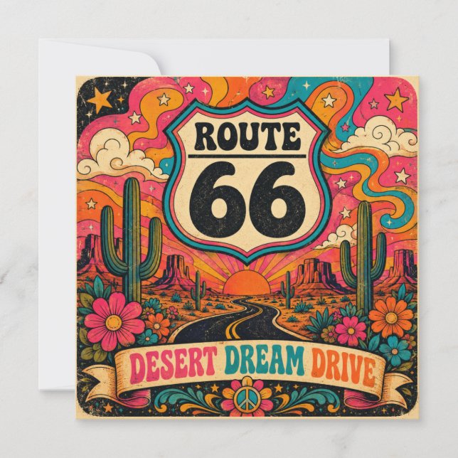 Route 66 Desert Dream Drive Groovy Retro  (Front)
