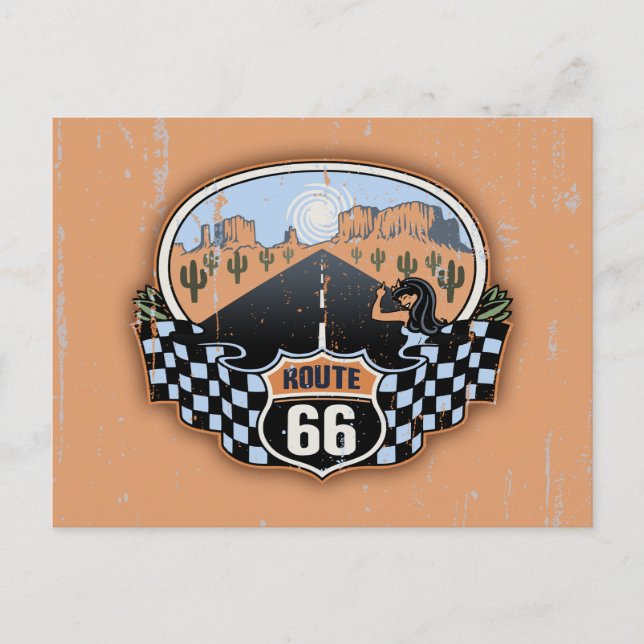 Route 66 Desert Postcard (Front)