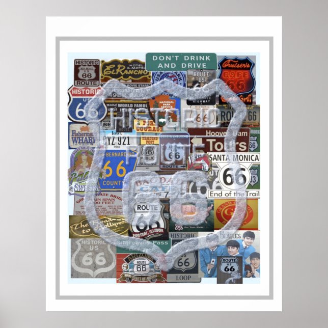 Route 66 Don't Drink and Drive Poster (Front)