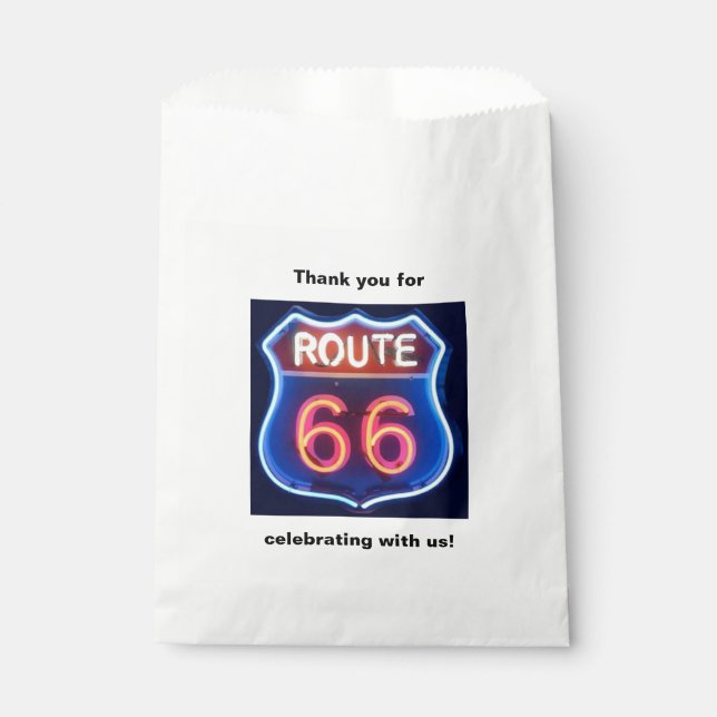 Route 66 favour bags (Front)