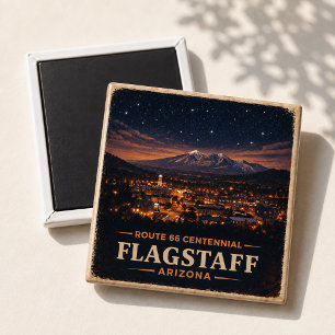 Route 66 Flagstaff Arizona Heritage Night Sky Magnet
