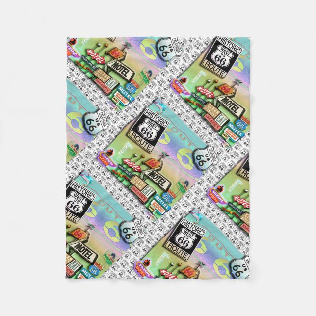 ROUTE 66 FLEECE BLANKET (Front)