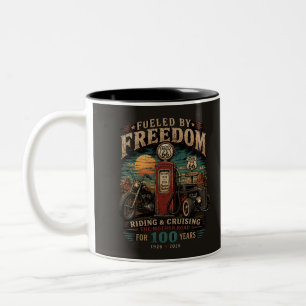 Route 66 Garage Coffee Nostalgia Two-Tone Coffee Mug