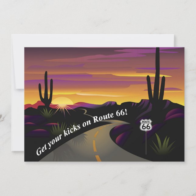 Route 66 Get Your Kicks Invitations (Front)