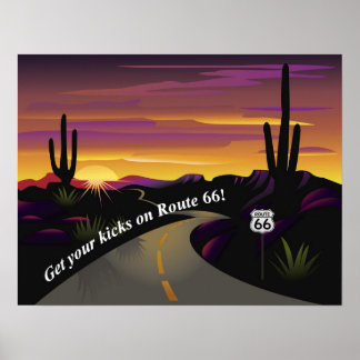 Route 66 Get Your Kicks Poster