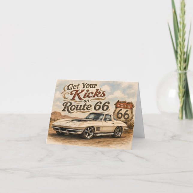 Route 66 Greeting Card (Front)