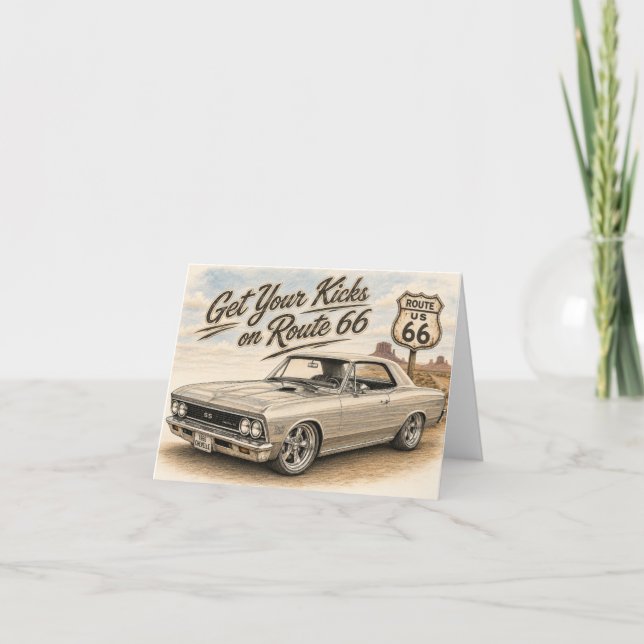 Route 66 Greeting Card (Front)