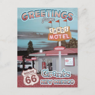 Route 66 Greetings Grants New Mexico Postcard