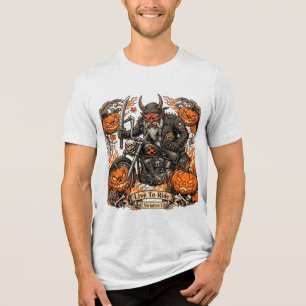 Route 66 Halloween Biker ,Live To Ride Varion l Tri-Blend Shirt