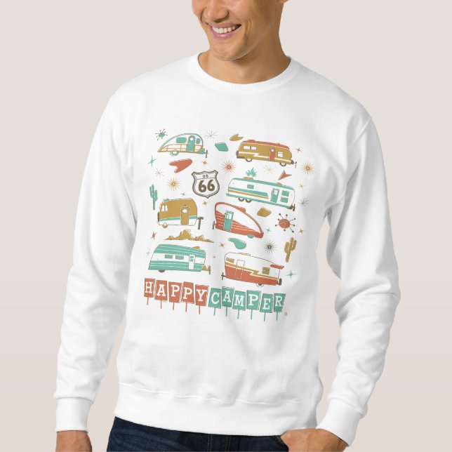 Route 66 Happy Camper Sweatshirt (Front)