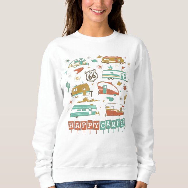 Route 66 Happy Camper Sweatshirt (Front)