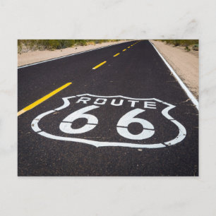 Route 66 highway marker, Arizona Postcard