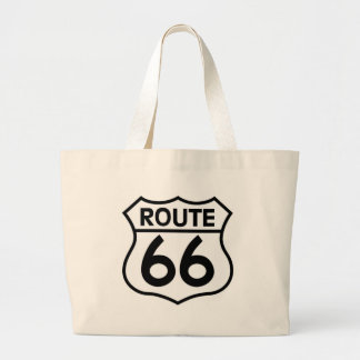 Route 66 Highway Sign Apparel & Gifts Large Tote Bag