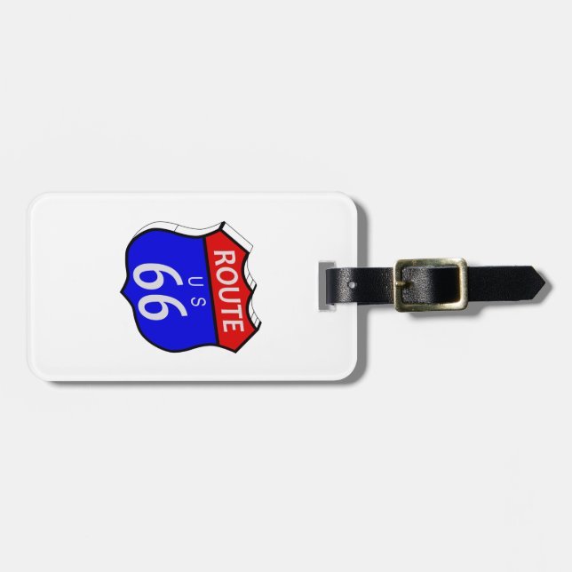 Route 66 Highway Sign Luggage Tag (Front Horizontal)