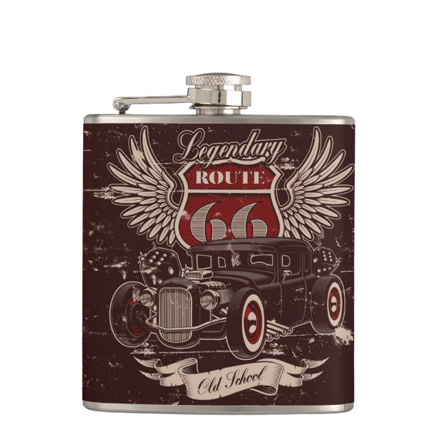 Route 66 hip flask (Front)