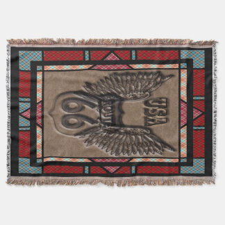 Route 66 historic route contry style throw blanket