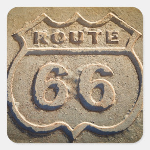 Route 66 historic sign, Arizona Square Sticker