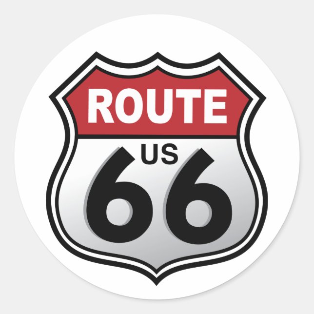 Route 66 Historic US Highway Sticker (Front)