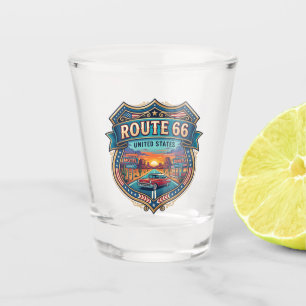 Route 66 Illinois to California Shot Glass