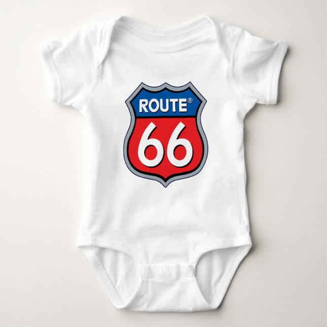 Route 66 Logo Baby Bodysuit (Front)