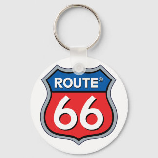 Route 66 logo key ring