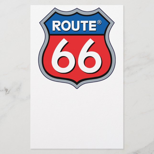 Route 66 Logo Stationery (Front)