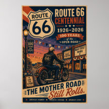 route 66 Main Street Motorcycle Centennial Art