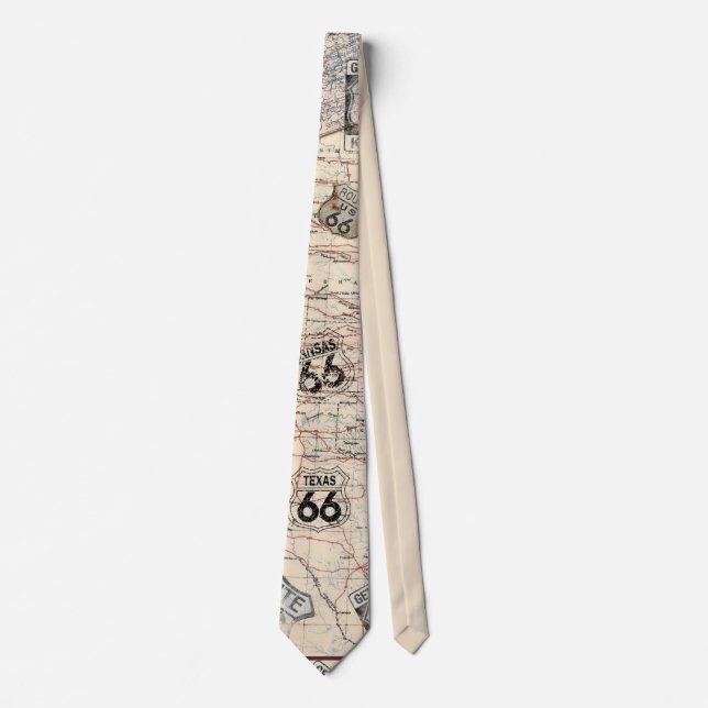 Route 66 Map Retirement Tie (Front)