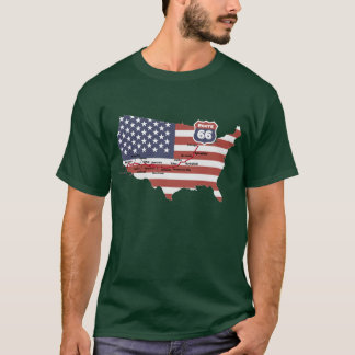Route 66 Map T-Shirt