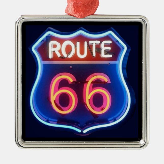Route 66 metal tree decoration (Front)