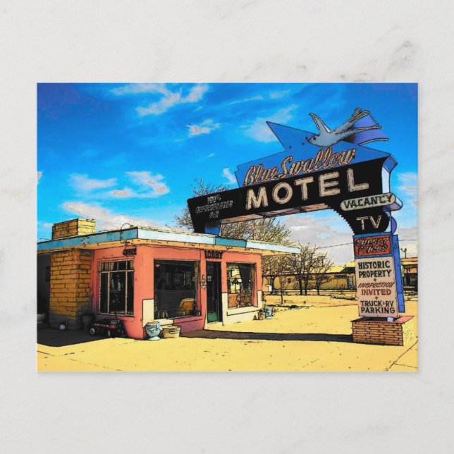 Route 66 Motel Postcard - Customised (Front)