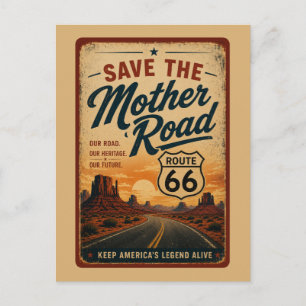 Route 66 Mother Road Southwest Desert Legacy Postcard