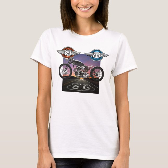 Route 66 - Motorcycle - SRF T-Shirt (Front)