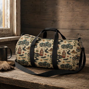 Route 66 Motorcycle Weekender Travel Americana Duffle Bag
