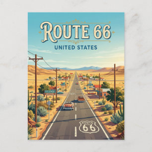 Route 66 near Seligman Arizona Postcard